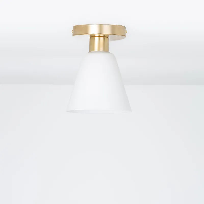 Glass Cone Button Flush Mount — Color Cord Company LED Ceiling Lights  