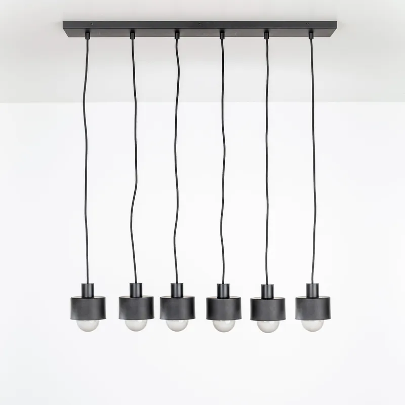 All in One 6-Line Puck Chandelier — Color Cord Company LED Pendant Lights  