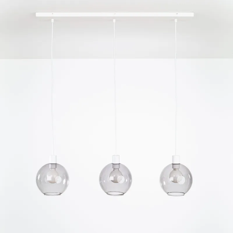 AiO Three-Line Globe Chandelier | 8” — Color Cord Company LED Pendant Lights  