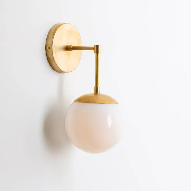 Mod Glass Globe Solo Sconce — Color Cord Company LED Wall Lights  