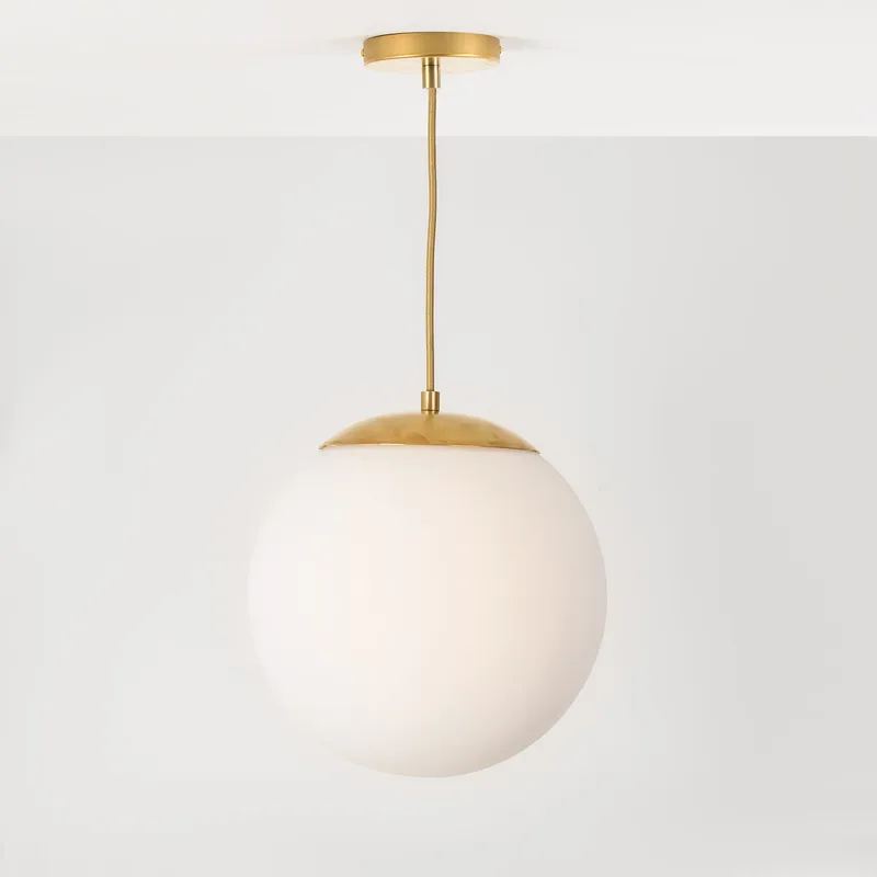 Mod Glass Globe Ceiling Pendant - 12inch — Color Cord Company LED Pendant Lights  