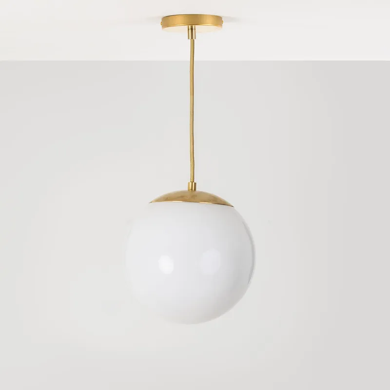 Mod Glass Globe Ceiling Pendant - 10inch — Color Cord Company LED Pendant Lights  