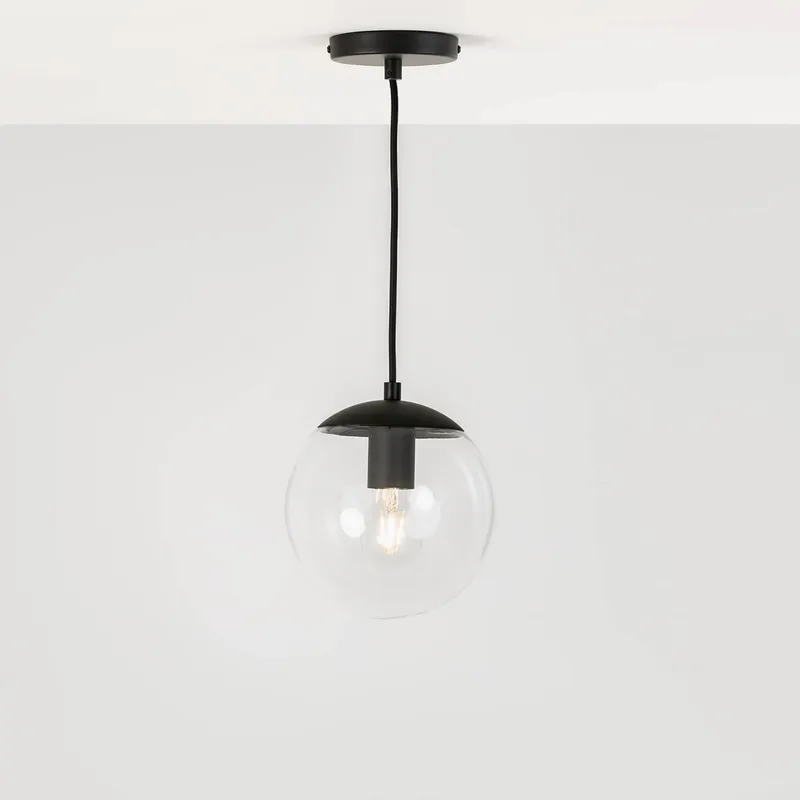 Mod Glass Globe Ceiling Pendant | 8” — Color Cord Company LED Pendant Lights  