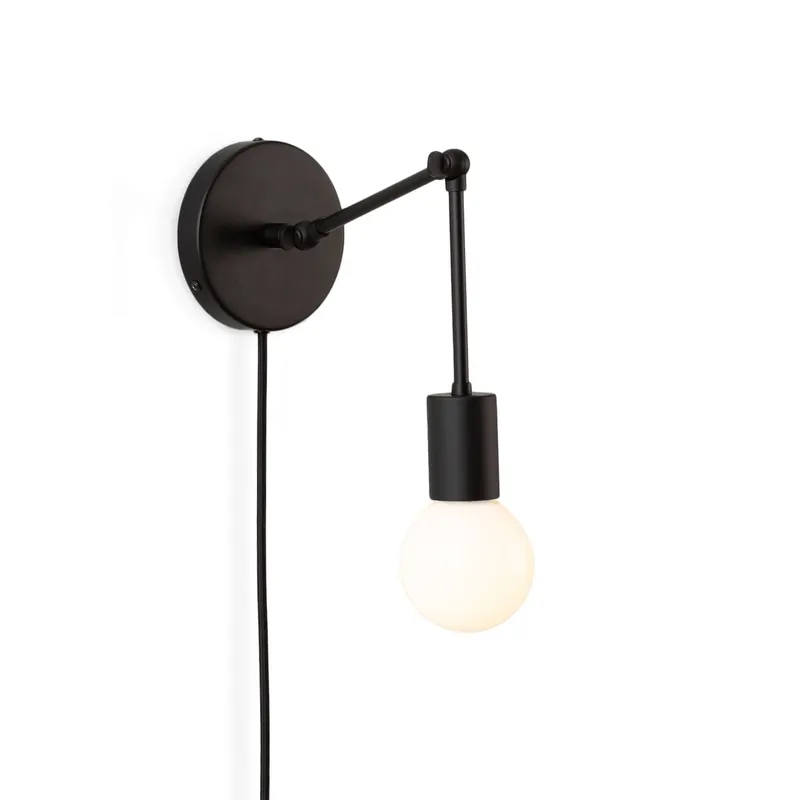 Hinge Plug-In Double Solo Sconce — Color Cord Company LED Wall Lights  
