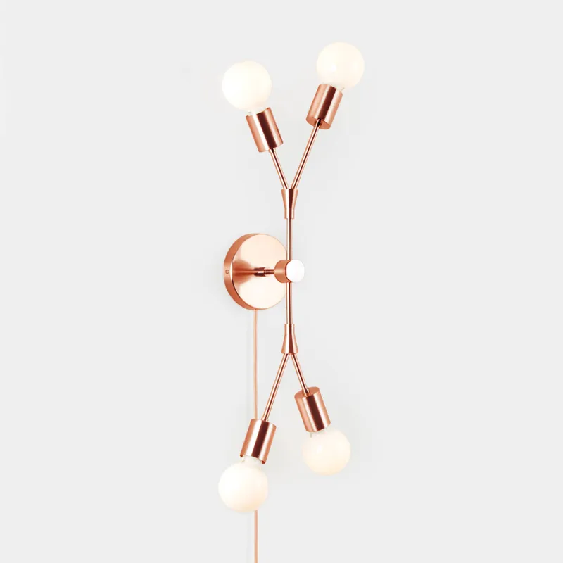Twig 4-Arm Plug-In Sconce — Color Cord Company LED Wall Lights  