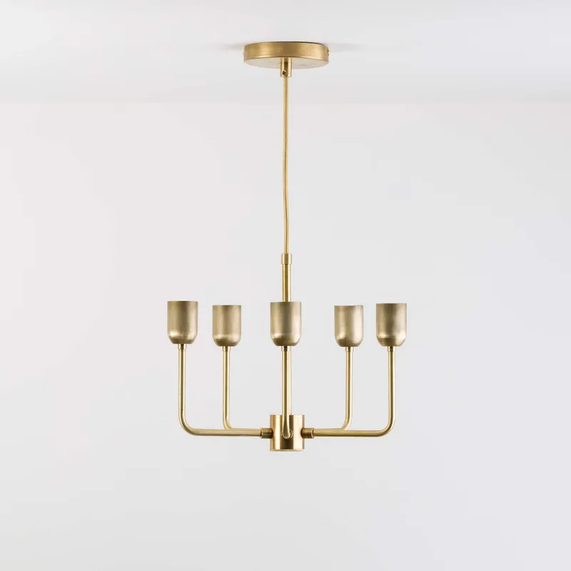 5-Arm Bend Chandelier — Color Cord Company LED Pendant Lights  