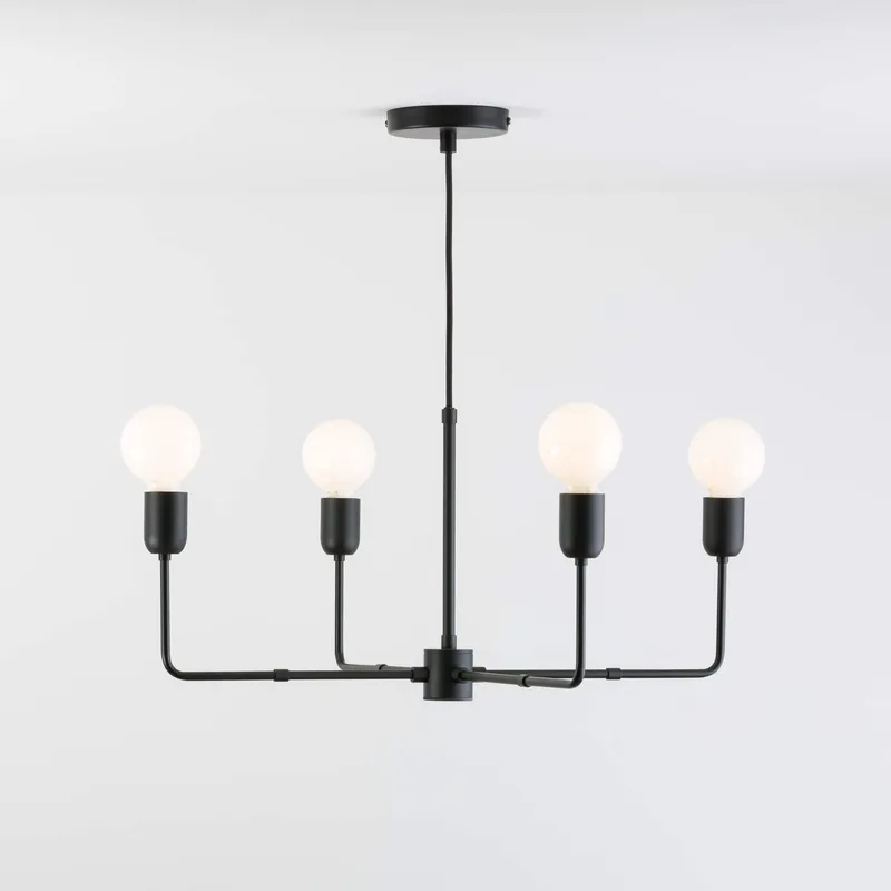 4-Arm Bend Chandelier — Color Cord Company LED Pendant Lights  