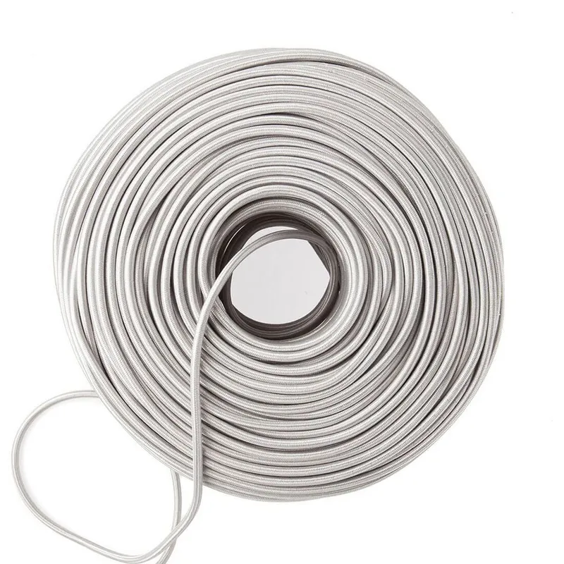 DIY Fabric Wire by the Foot - Sterling Silver — Color Cord Company LED General Lighting  