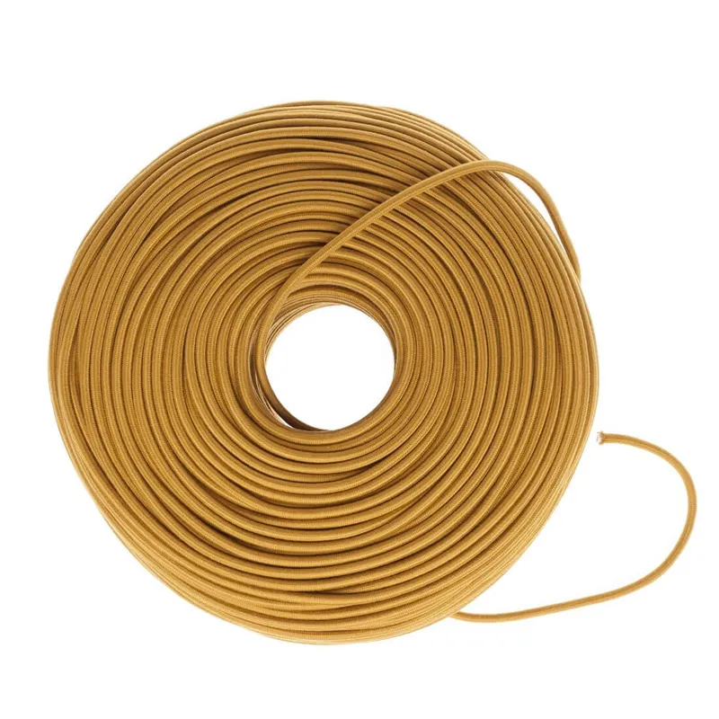 DIY Fabric Wire by the Foot - Ochre (Cotton Blend) — Color Cord Company LED General Lighting  