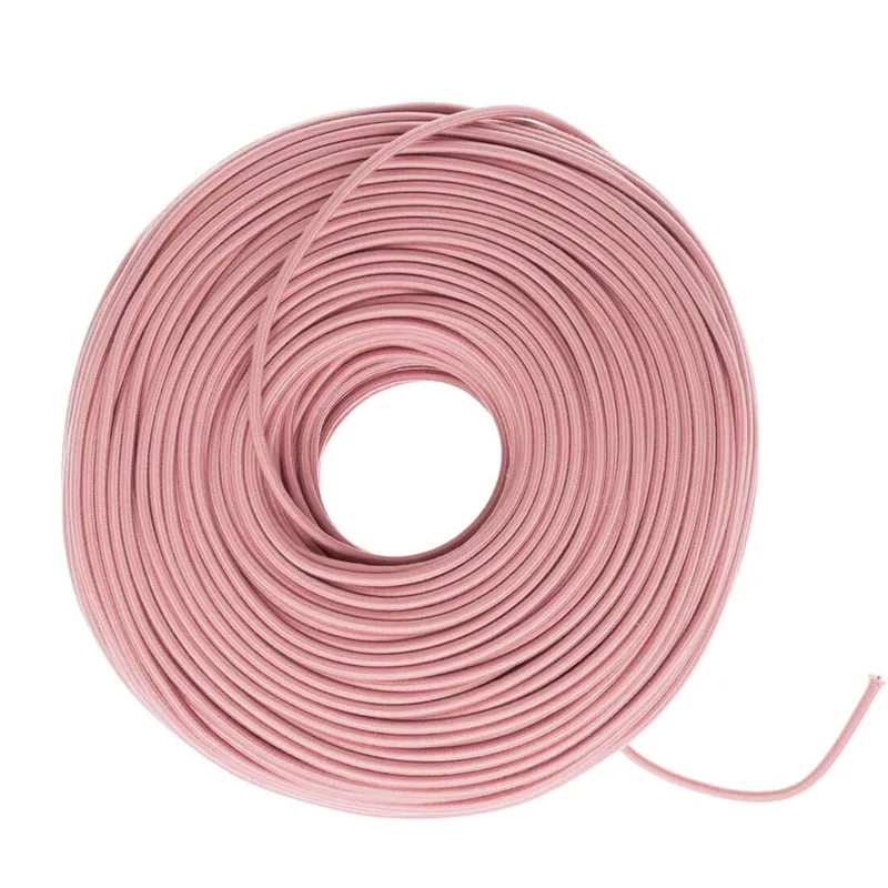 DIY Fabric Wire by the Foot - Cameo Pink (Cotton Blend) — Color Cord Company LED General Lighting  