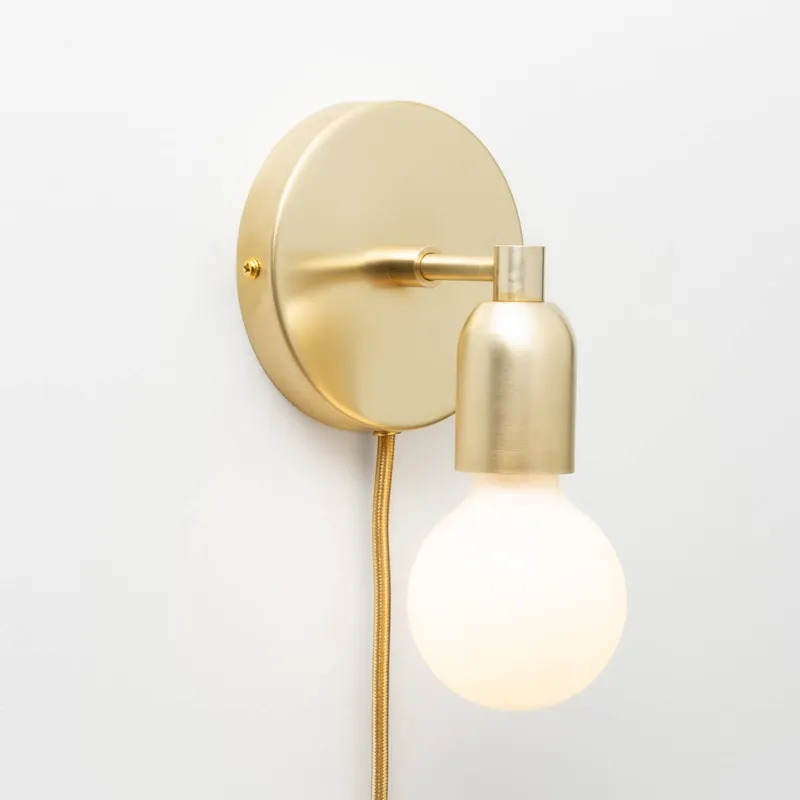 Mini Plug-In Junction Solo Sconce — Color Cord Company LED Wall Lights  