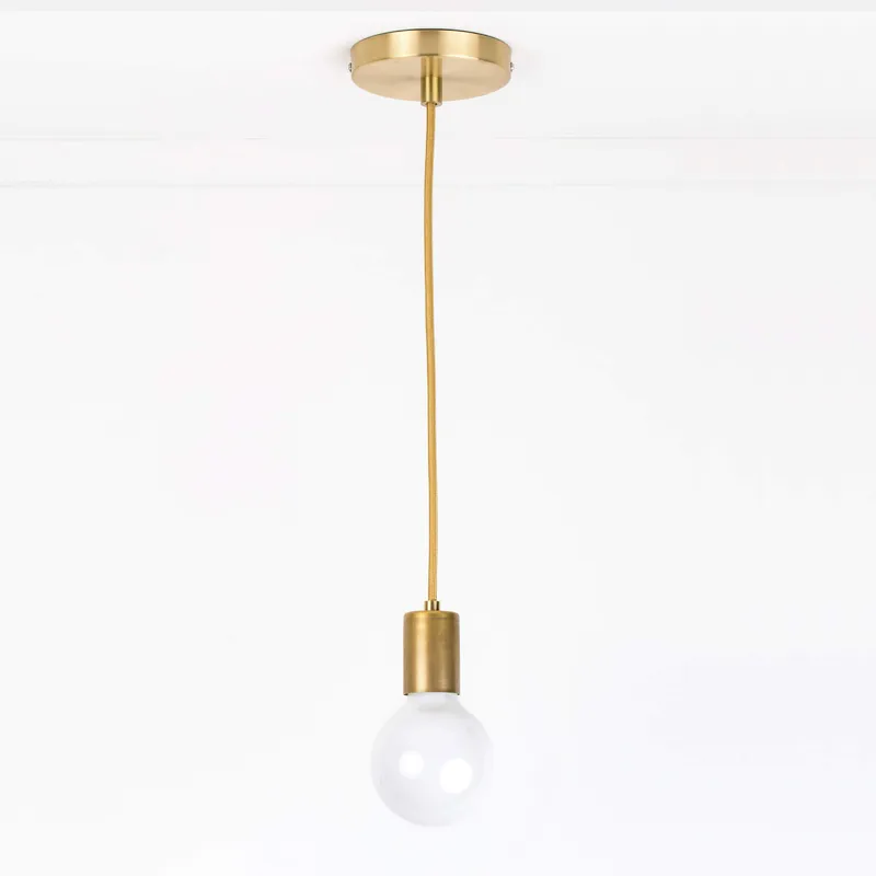 Flat Top Single Ceiling Pendant — Color Cord Company LED Pendant Lights  