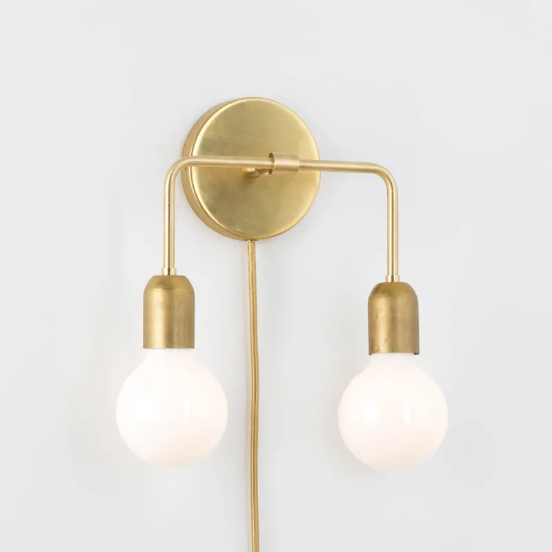 Bend Duo Plug-In Sconce — Color Cord Company LED Wall Lights  