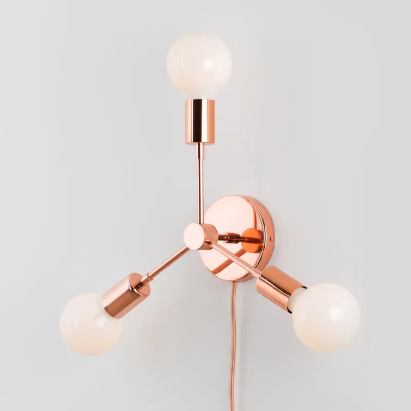Trio Plug-In Sconce — Color Cord Company LED Wall Lights  