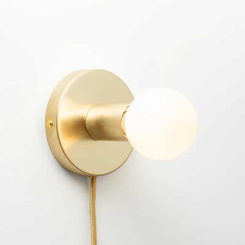 Button Plug-In Sconce — Color Cord Company LED Wall Lights  