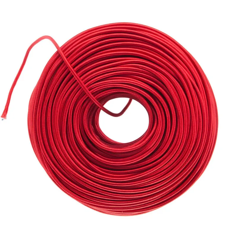 DIY Fabric Wire by the Foot - Ruby — Color Cord Company LED General Lighting  
