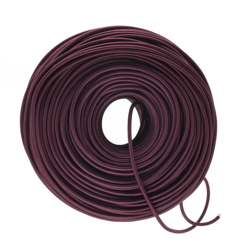 DIY Fabric Wire by the Foot - Oxblood — Color Cord Company LED General Lighting  