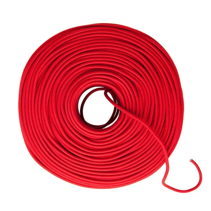 DIY Fabric Wire by the Foot - Crimson (Cotton Blend) — Color Cord Company LED General Lighting  