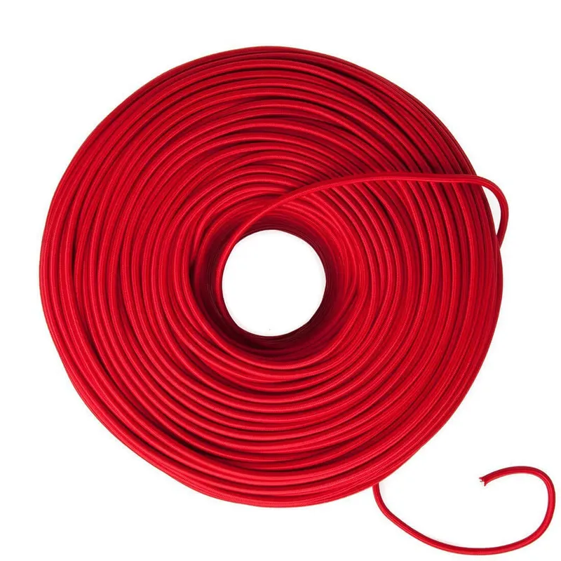 DIY Fabric Wire by the Foot - Cardinal — Color Cord Company LED General Lighting  