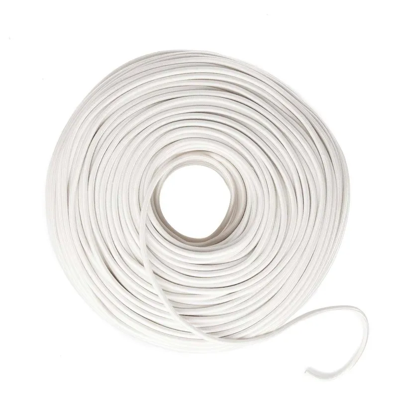 DIY Fabric Wire by the Foot - White (Cotton Blend) — Color Cord Company LED General Lighting  