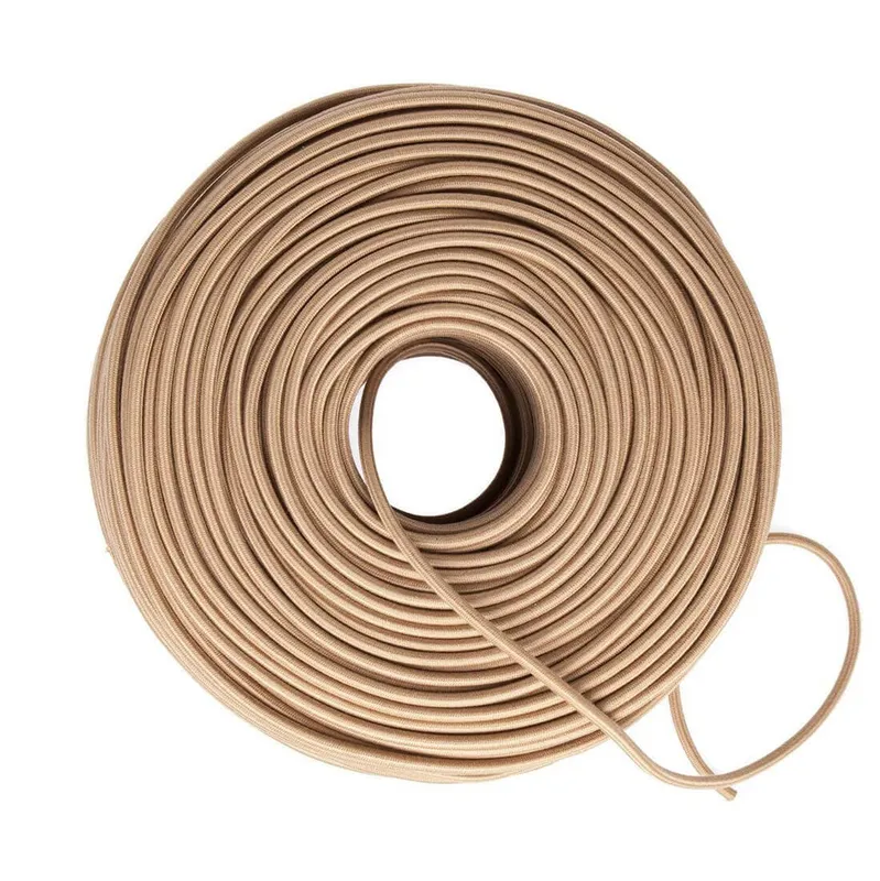 DIY Fabric Wire by the Foot - Latte (Cotton Blend) — Color Cord Company LED General Lighting  
