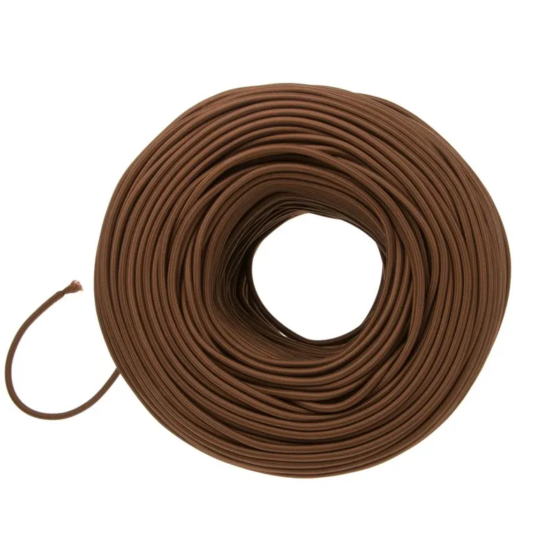 DIY Fabric Wire by the Foot - Chocolate Brown — Color Cord Company LED General Lighting  