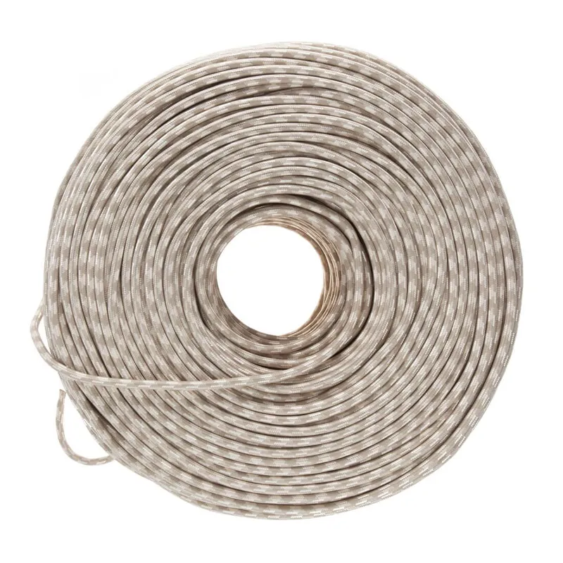 DIY Fabric Wire by the Foot - Neutral Argyle — Color Cord Company LED General Lighting  