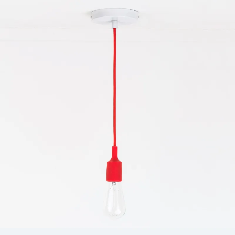 Silicone Single Ceiling Pendant — Color Cord Company LED Pendant Lights  