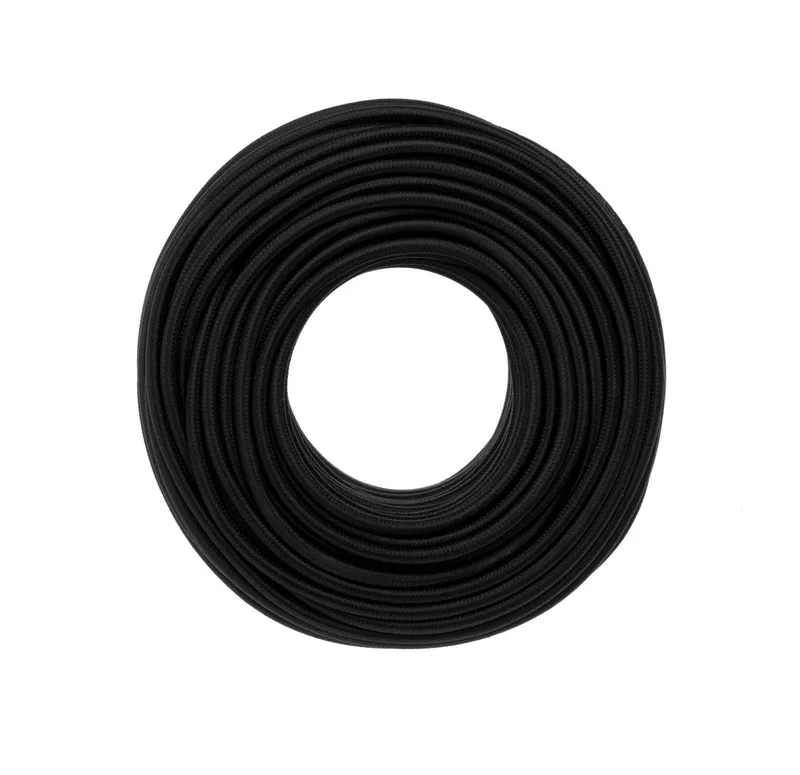 DIY Fabric Wire by the Foot  16 g. - Black — Color Cord Company LED General Lighting  