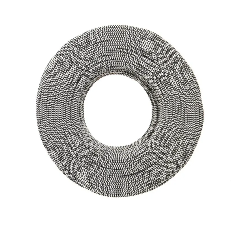 DIY Flat Parallel Wire SPT-1 - Black & White ZigZag — Color Cord Company LED General Lighting  