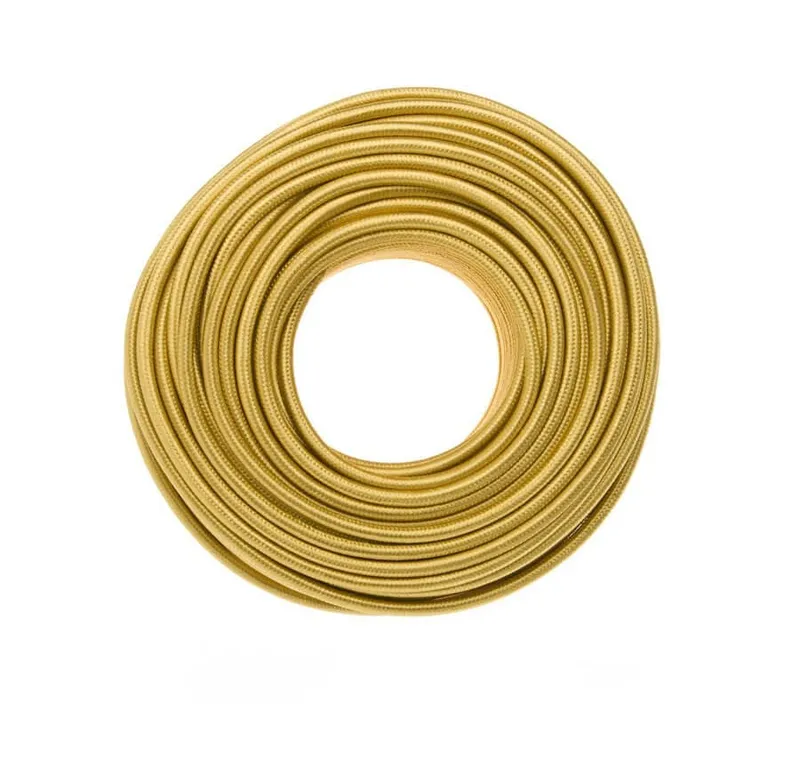 DIY Fabric Wire by the Foot - 16 g. Brass — Color Cord Company LED General Lighting  
