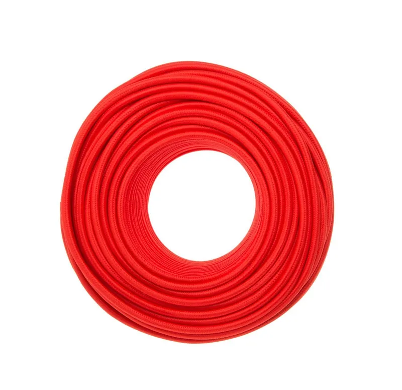DIY Fabric Wire by the Foot - 16 g. Red — Color Cord Company LED General Lighting  