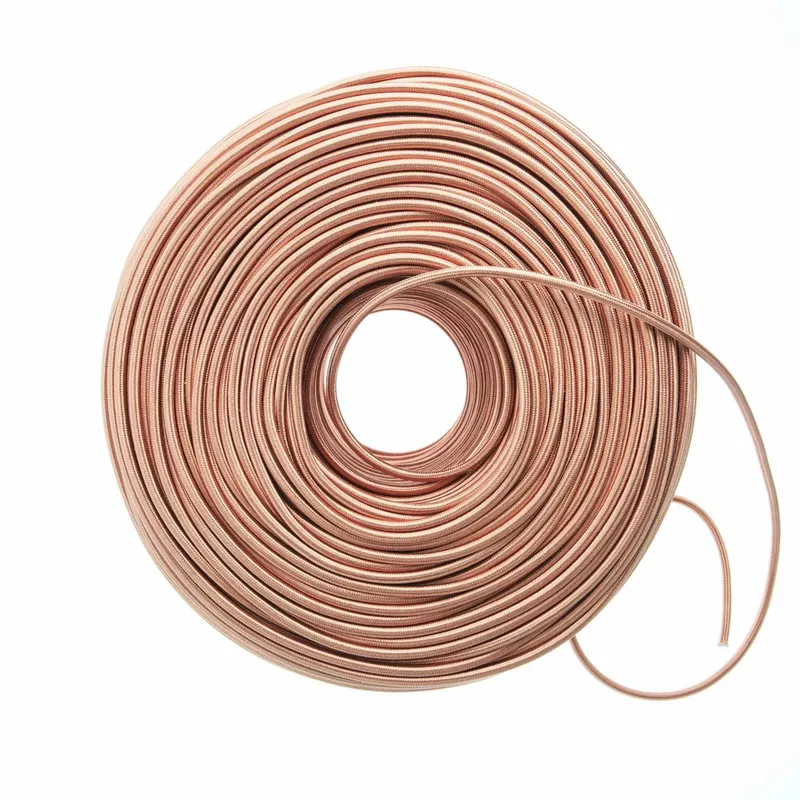 DIY Fabric Wire by the Foot - Copper Penny — Color Cord Company LED General Lighting  