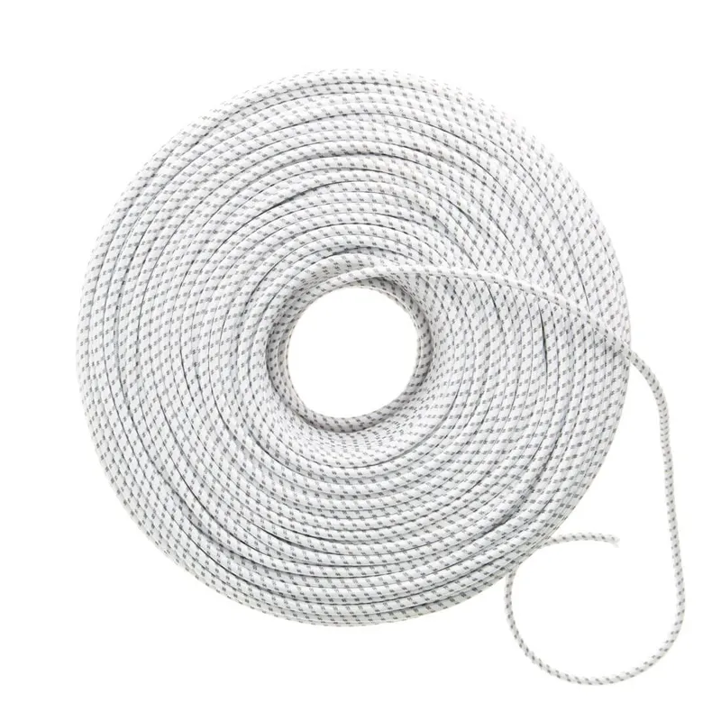 DIY Fabric Wire by the Foot - White & Gray Dot — Color Cord Company LED General Lighting  