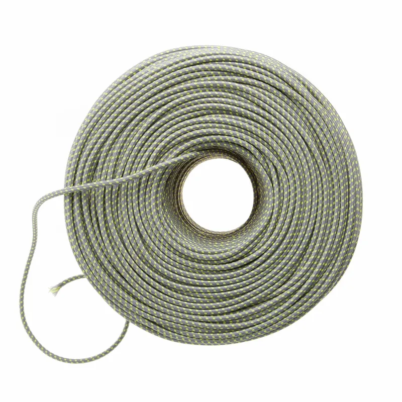 DIY Fabric Wire by the Foot - Gray & Citrus Yellow Dot — Color Cord Company LED General Lighting  