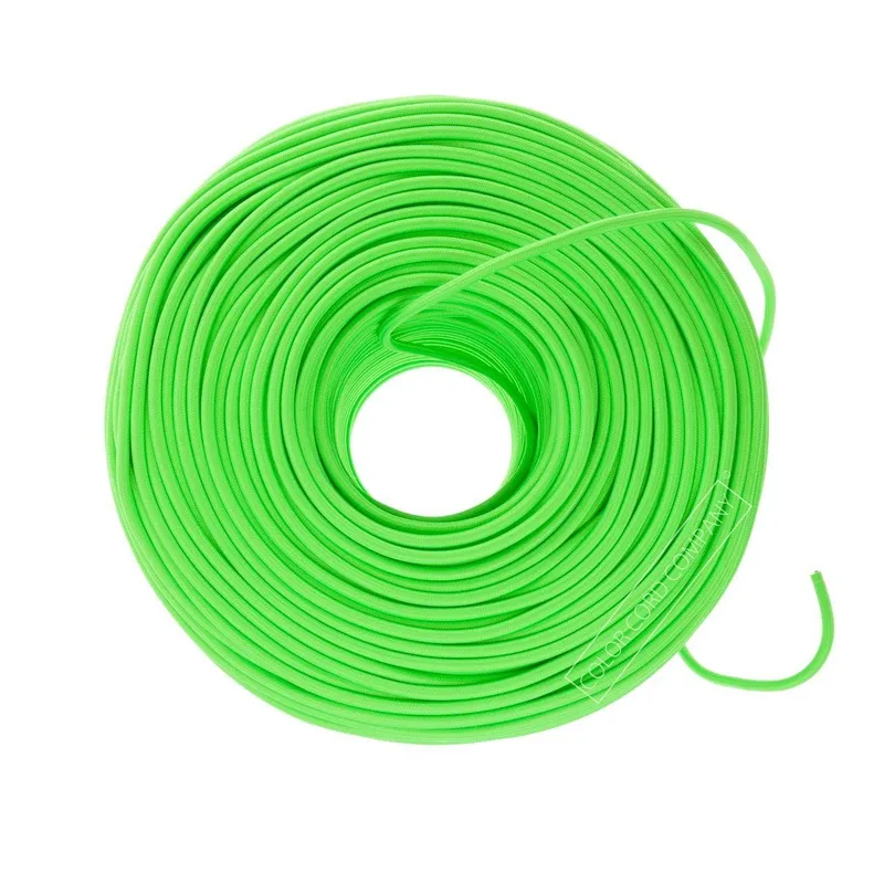 DIY Fabric Wire by the Foot - Neon Green — Color Cord Company LED General Lighting  