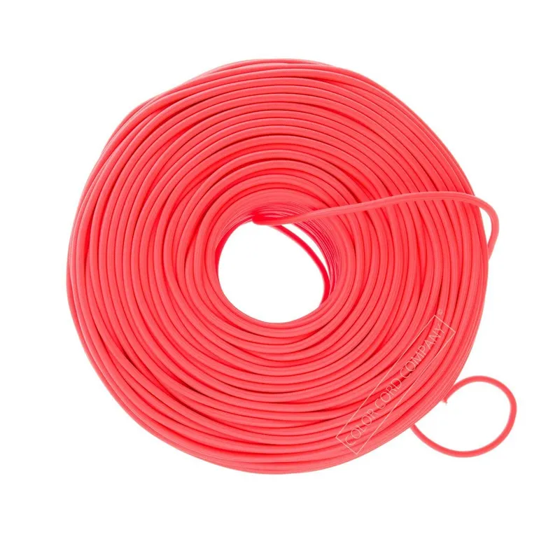 DIY Fabric Wire by the Foot - Neon Coral — Color Cord Company LED General Lighting  