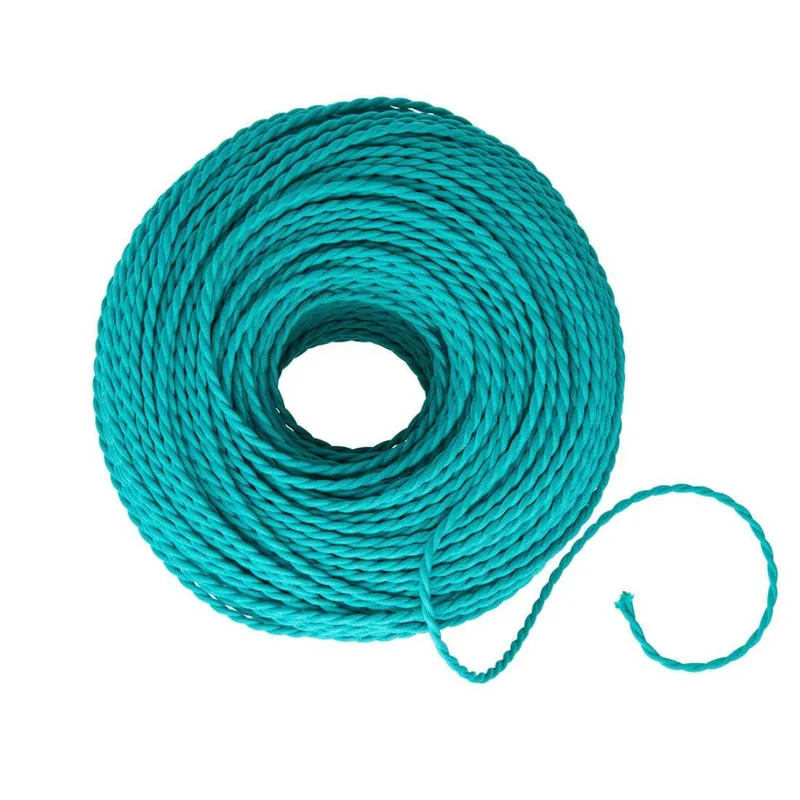DIY Twisted Pair Wire by the Foot - Turquoise — Color Cord Company LED General Lighting  