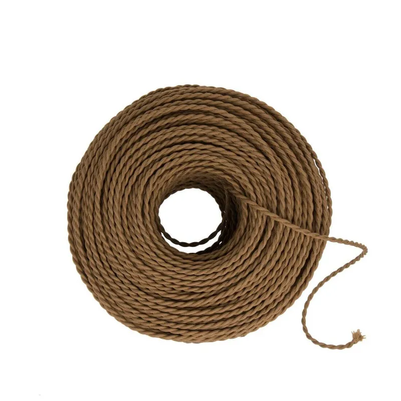 DIY Twisted Pair Wire by the Foot - Flax — Color Cord Company LED General Lighting  