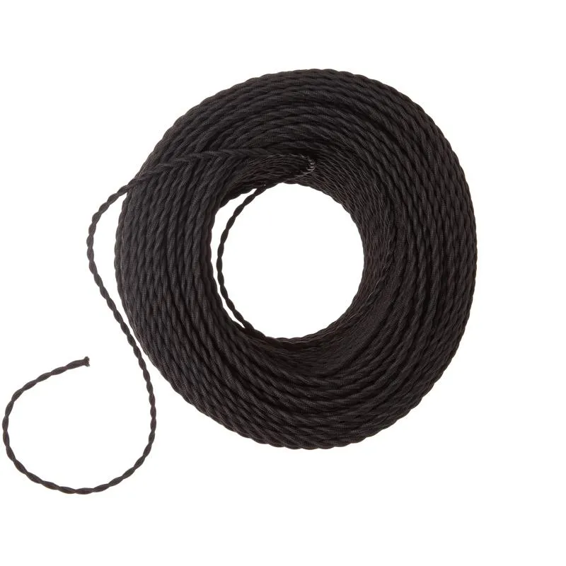 DIY Twisted Pair Wire by the Foot - Black — Color Cord Company LED General Lighting  