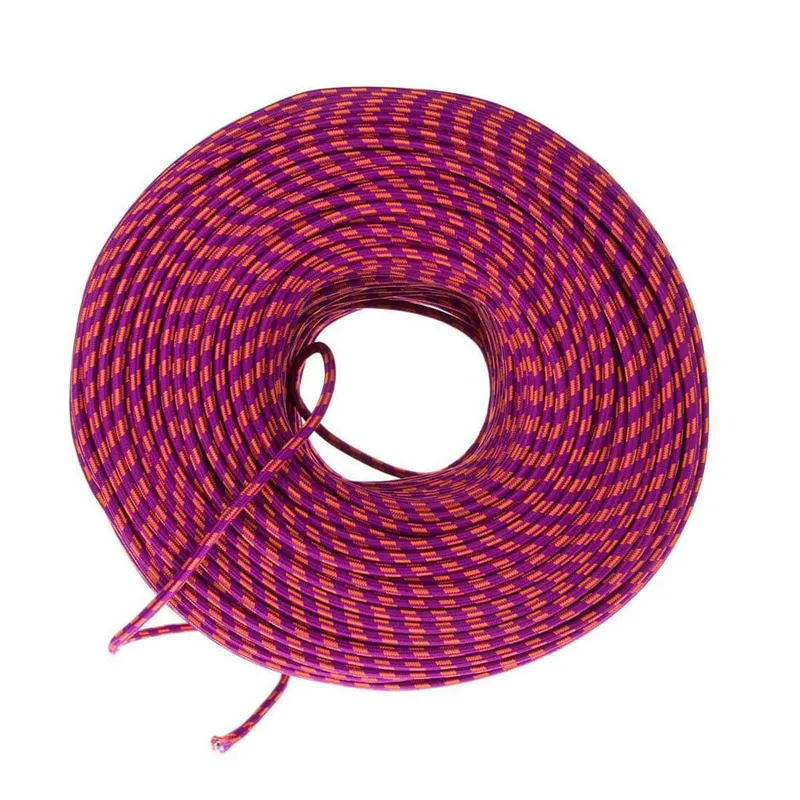 DIY Fabric Wire by the Foot - Magenta & Orange Stripe — Color Cord Company LED Linear Lights  