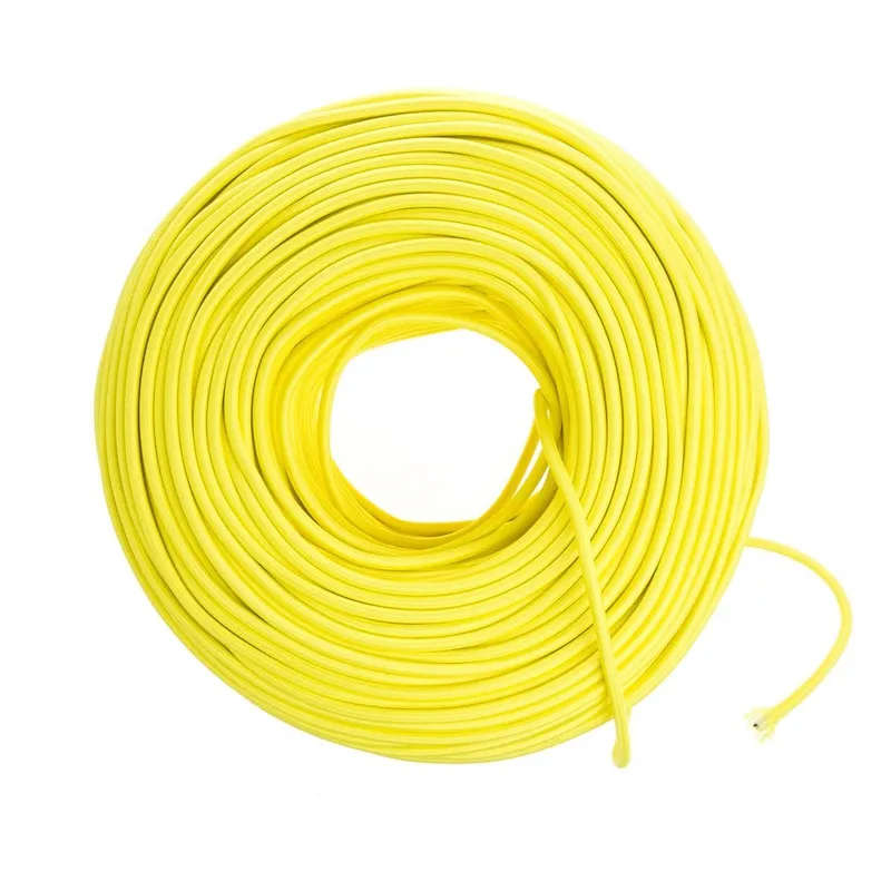 DIY Fabric Wire by the Foot - Citrus Yellow — Color Cord Company LED General Lighting  