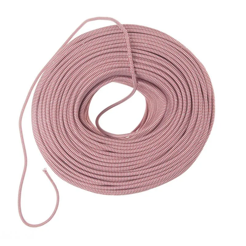 DIY Fabric Wire by the Foot - Red & White ZigZag — Color Cord Company LED General Lighting  