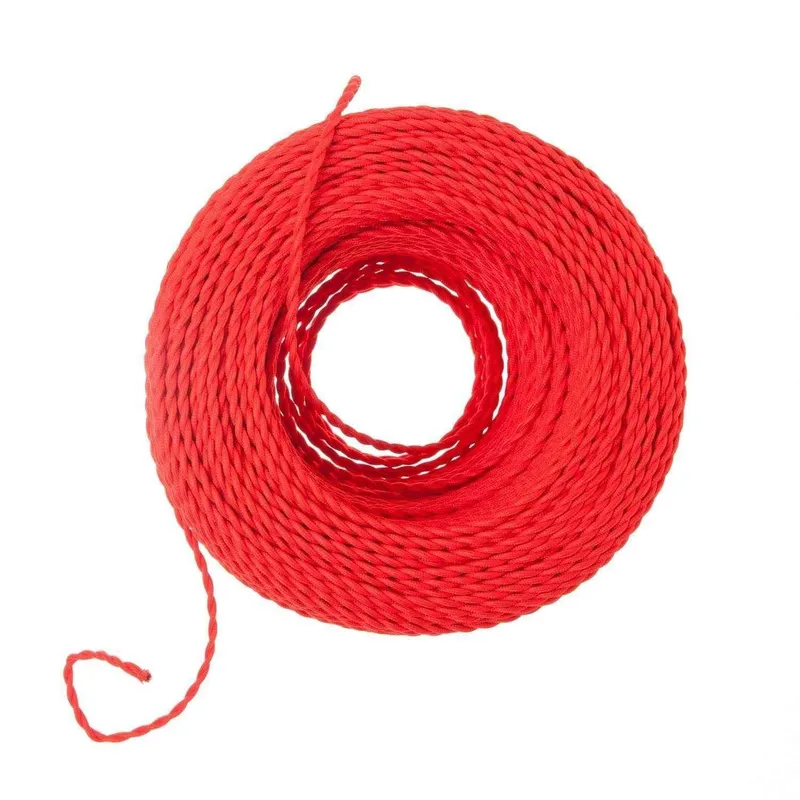 DIY Twisted Pair Wire by the Foot - Red — Color Cord Company LED General Lighting  