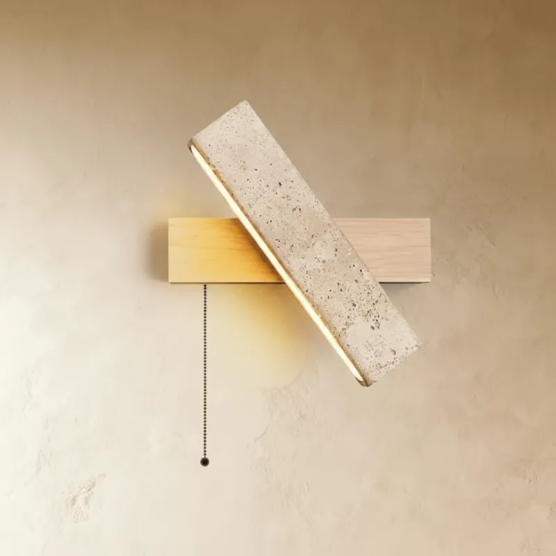 Glimra Travertine Wall Lamp — Zarvo Lighting LED Wall Lights  3000K