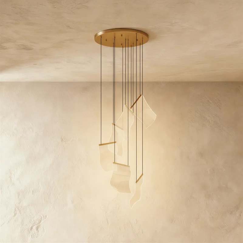 Sheets Chandelier — Zarvo Lighting LED Pendant Lights 30.0W 3000K