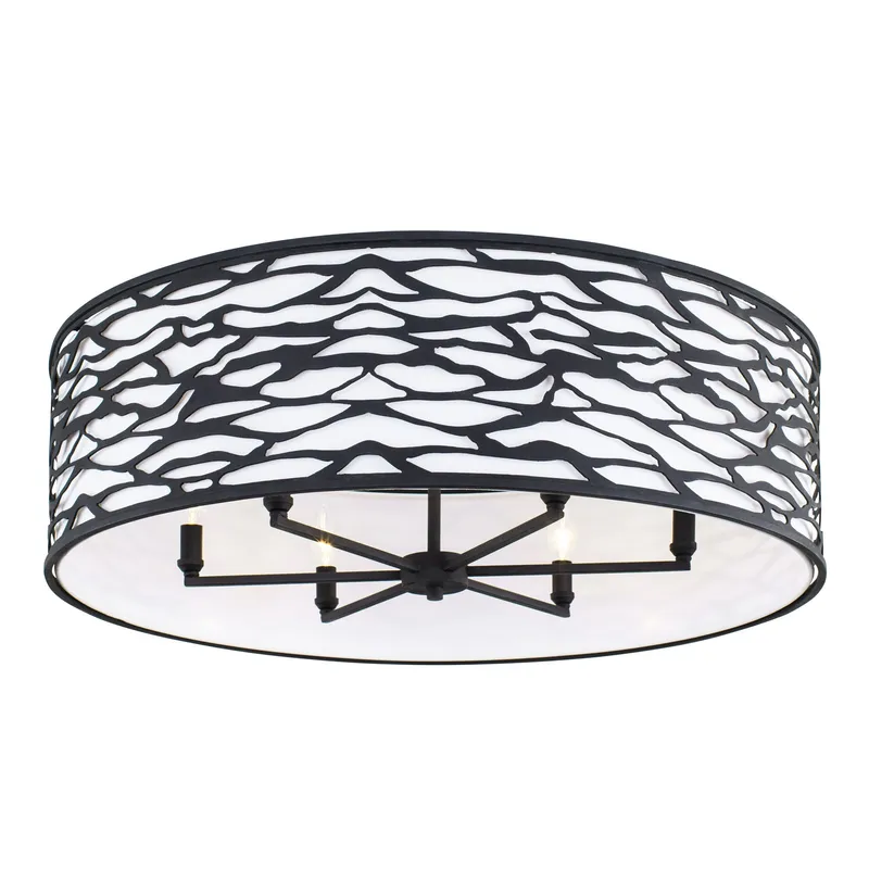 Kato 6 Light Convertible Semi-Flush/Pendant - Carbon — Varaluz Lighting LED Landscape Lights  