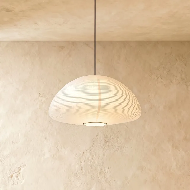 Hikari Paper Lantern Pendant Light for Bedroom — Zarvo Lighting LED Pendant Lights  3000K
