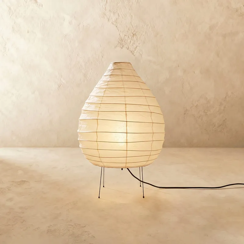 Akari 22N Rice Paper Table Lamp for Bedroom — Zarvo Lighting LED General Lighting  