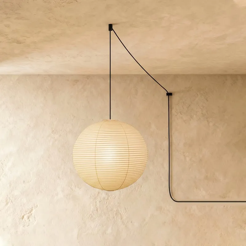 Akari A Pendant Swag Light (black plug wire) — Zarvo Lighting LED Pendant Lights  